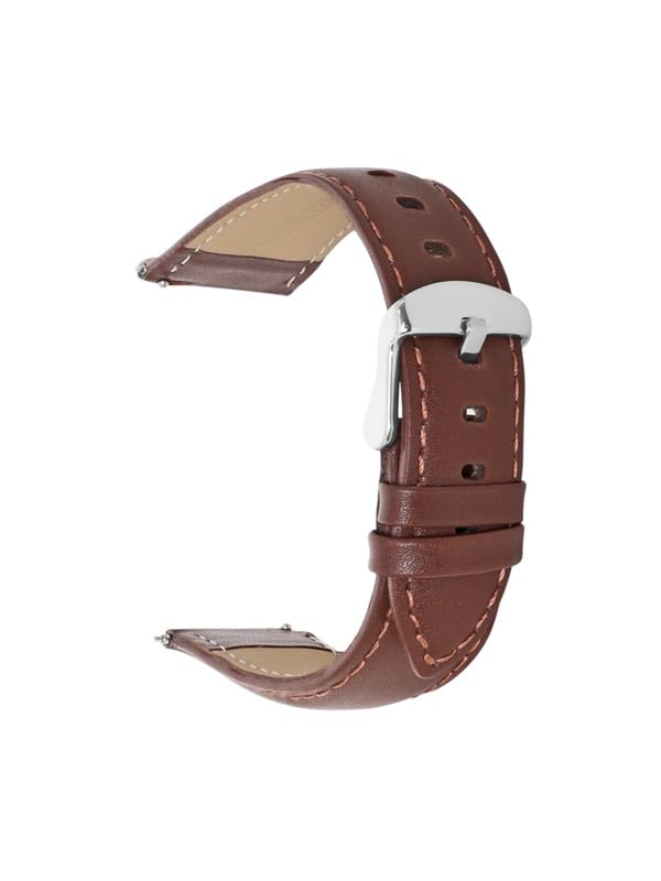 BIG SHOT Genuine Leather Watch Band Strap with Stainless Steel Buckle for Men and Women, Replacement Watch Straps, Leather Watch Strap 20mm (Brown) (B0D3X3FZBY) Amazon Price History, Amazon Price Tracker
