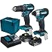 Produktbild Makita DLX2221JX2 Akku-Set 18 V (DTD155 + DHP483 + B-54106 + DC18RC + 2x BL1830B) im MAKPAC, Farbe
