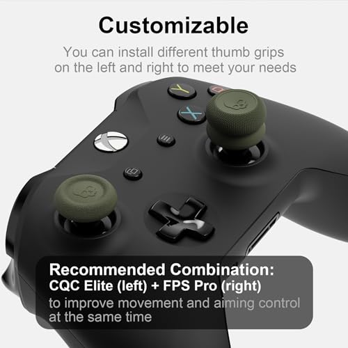 Skull & Co. XBTG-BK-DE Skin, Cqc And Fps Thumb Grips Joystick Cap Analog Stick Cover For Xbox Controller- Black thumb #5