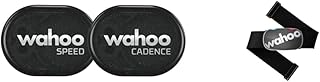 Wahoo RPM Speed and Cadence Sensor for iPhone, Android and Bike Computers & TICKR Heart Rate Monitor Chest Strap, Bluetooth, ANT+