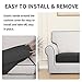 Easy-Going 100% Waterproof Chair Sofa Seat Cushion Slipcovers Couch Cushion Cover Stretch Furniture Protector for Kids, Pets (3-Piece Sofa Cushion, Dark Gray)