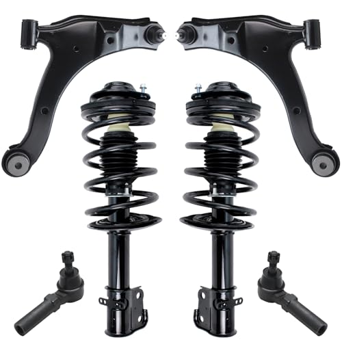 Image of Detroit Axle - Front Struts Kit for Chrysler Plymouth Dodge Neon SX 2.0, 2 Struts Coil Spring Assembly 2 Lower Control Arms with Ball Joint Assembly 2 Outer Tie Rod Ends Replacement Suspension Kit