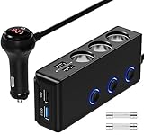 🚗【Schnellladen 3.0 Auto Ladegerät】QC 3.0 Ladeanschluss bietet eine schnellere Ladegeschwindigkeit bis zu 4-mal im Vergleich zu herkömmlichen Ladegeräten. Geeignet für alle USB-Geräte wie Samsung Galaxy S10 / S9 / LG G6 / Huawei Mate P20 / P10 usw. [Hinweis: Bitte wählen Sie das Original-Ladekabel, um ein schnelles Laden zu erreichen.] (Die Geräte des iOS-Systems können normal aufgeladen werden, das Schnellladen wird jedoch nicht unterstützt.)