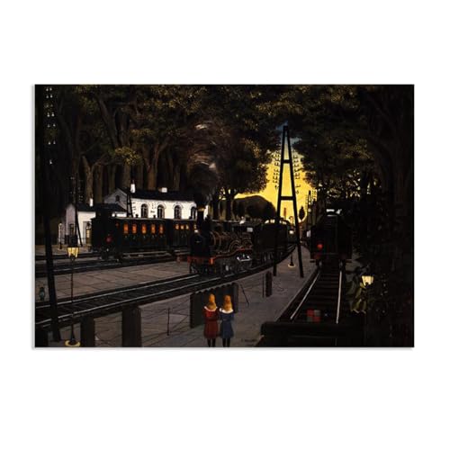 Poster Paul Delvaux Station forestière pour une décoration de salon mystique