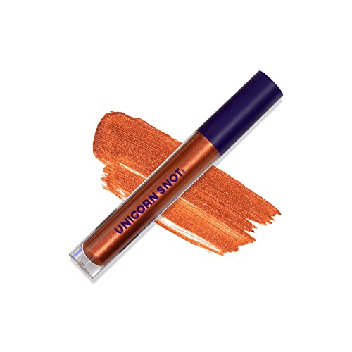 Unicorn Snot Liquid Metal Lip Paint | Intense Pigment, Non-Drying, Long-Lasting, Metallic Top Coat Lip Color | Gluten Free, Vegan & Cruelty-Free Waterproof Lip Makeup - Rust (Bright Copper) #TOP1