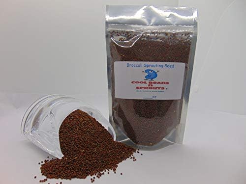 4 Ounce Broccoli Seeds for Sprouting Microgreens"COOL BEANS n SPROUTS" Brand. A superfood Packed with antioxidants and Health-Promoting nutrients. A Small Town Family Run USA Business.Thank You !