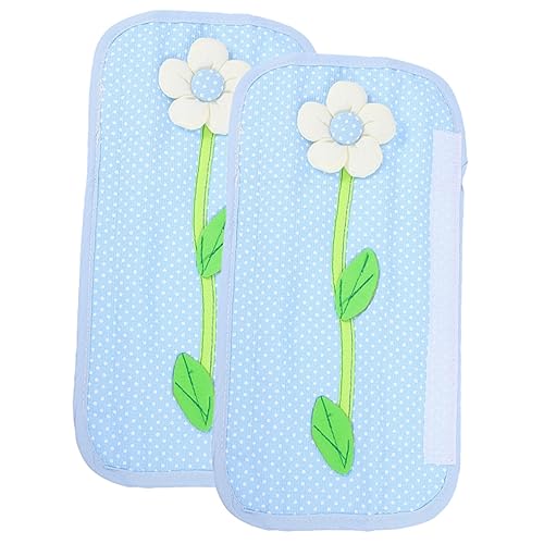 Uonlytech 2 piezas Cubiertas para Tiradores de Nevera y Microondas Protectores Antiestáticos y Anticongelantes Azul Fundas para Manijas de Electrodomésticos Resistentes Manchas y Diseño