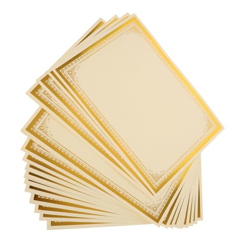 Papier certificat A4 doré 250g Gadpiparty pour diplômes et récompenses, 30 feuilles vierges