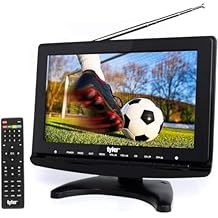Tyler TTV706 10 Portable Widescreen 1080P LCD TV with Detachable Antennas, HDMI, USB, RCA, FM Radio, Built in Digital Tuner, AV Inputs, AC/DC, 3 Antennas, and Remote Control