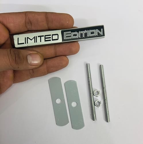Image of Emblems for Car & Bike Metal Lo.go and Grill Me.tal Lo.go, Auto Accessories for Car Emblem 3D Badge Auto Racing Sport Sticker Grand Tourer Decal. (Silver Black Grill Limited Edition)