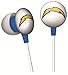 iHip NFF10200SDC NFL San Diego Chargers Mini Ear Buds, Blue/Yellow
