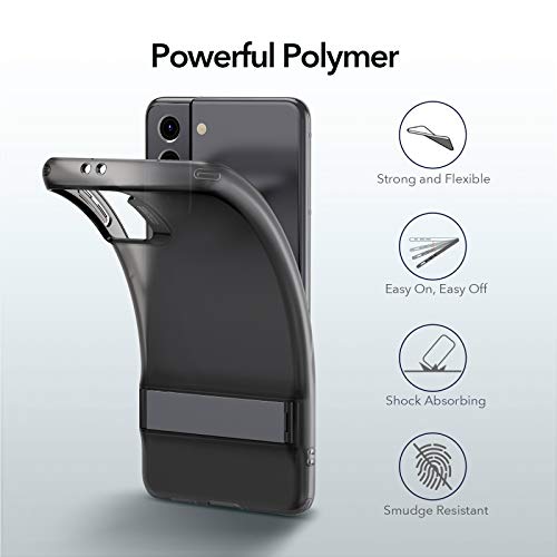 ESR Capa de suporte de metal compatível com Samsung Galaxy S21 (6,2 polegadas) (2021), silicone fino