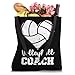 Volleyball Coach Ball Heart Funny Volleyball Tote Bag
