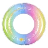 Anneau de natation en pvc : accessoires de natation en plein air indispensables, vous divertissent pendant longtemps, anneau flottant à paillettes