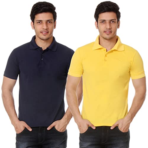 Image of Amazon Brand - Nora Nico Men's Cotton Pique Half Sleeves Solid Polo T Shirts-Pack of 2