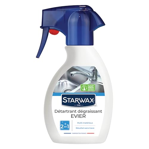 STARWAX - Détartrant Dégraissant Evier - Élimine Tartre et Graisse - Rénove la Brillance...