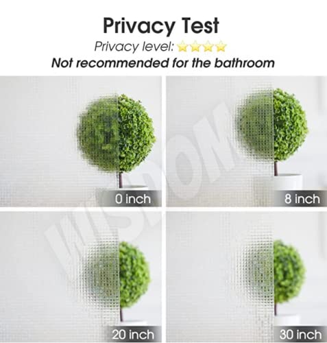 Image of WISDOM Privacy Window Film Frosted Glass Film Static Cling Glass Film No Glue Anti-UV Window Sticker Non Adhesive for Privacy Office Meeting Room Bathroom Living Room (CRSTAL Mosaic, 24 x 136 inch)
