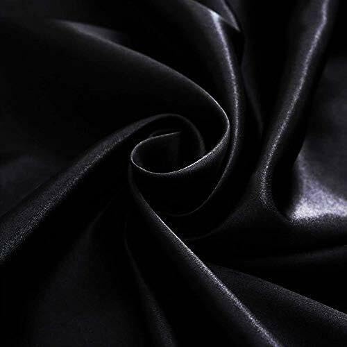 Miniatura 3 de Juego de cama de satén de 6 piezas, sedoso y sexy, tamaño QueenKing, funda de edredón + sábana bajera y 4 fundas de almohada,