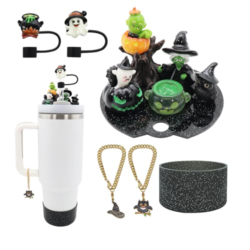 RENUIS Cute Cup Lid Topper Decoration Set for Stanley 40oz-Halloween-E