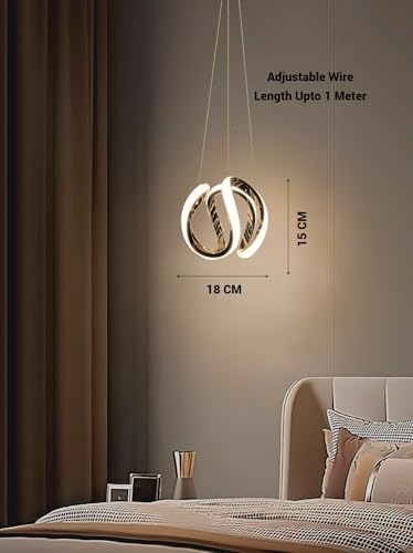 Image of FILLISKA 3 in1 Colour Changing LED Luxurious Hanging /Pendant Light (FrenchGold-PAY1093)