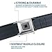 Buckle-Down Belt, Seatbelt Buckle Reclaimed Black Panel