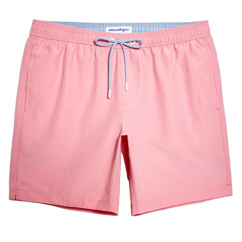 Image of maamgic Mens Slim Fit Swim Shorts Swim Trunks 7 inch Quick Dry Mens Bathing Suits with Mesh Lining