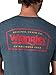 Wrangler Men's Western Crew Neck Short Sleeve Tee Shirt, Navy Original Denim, Large
