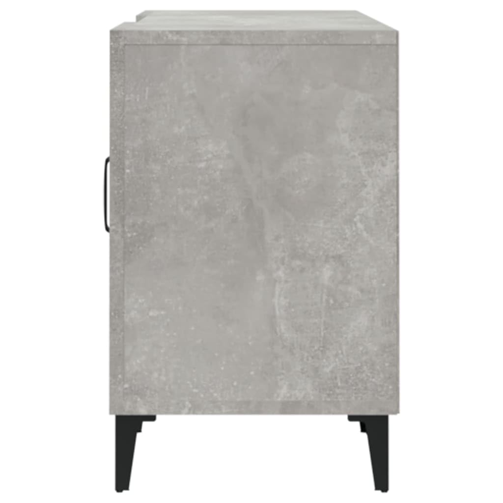 Szafka pod telewizor, szara betonowa, 150 x 30 x 50 cm, wytrzymały materiał drewnopochodny, konsola medialna z półkami, idealna do salonu, sypialni, stabilny stojak pod telewizor
