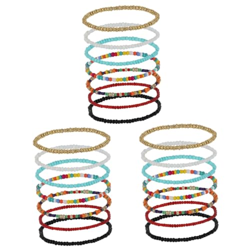 Bracelet à chaîne de perles tissées de luxe aux perles contrastées