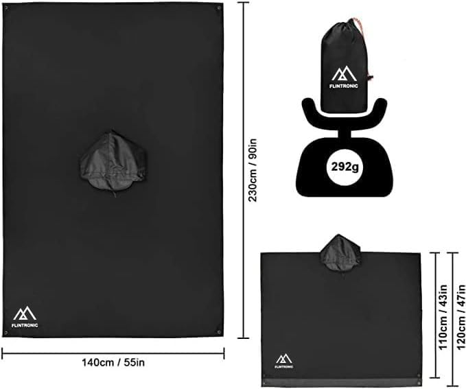 Flintronic Regenponcho Herren, Wasserdichter Regenponcho, Leichter regenschutz Regencape, 3 in 1 wiederverwendbarer Regenmantel für Fahrrad Wandern, Camping, Angeln- Herren & Damen