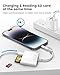 SD Card Reader for iPhone iPad, 4 in 1 Micro SD/SD Card Reader to iPhone Adapter, SD Card Viewer with TF/SD Dual Slot, Portable Camera Memory Card Reader for iPhone with Charging Port, Plug and Play