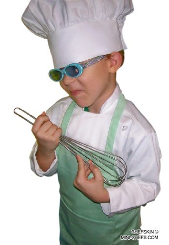Chefskin Kids Children Chef Set : 1 Jacket + 1 Hat + 1 Apron Beautiful Set, Xxs Xs Small M L Xl Xxl (Xs (Fits Kids 3-4)) White #TOP3