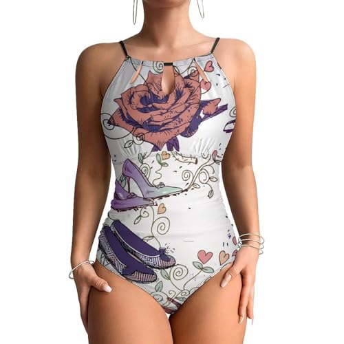 Maillots de bain une pièce retro pour femmes effet ventre plat élégant