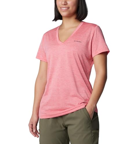 Miniatura 5 de Columbia Camiseta De Manga Corta Con Cuello En V Para Mujer, Juicy Heather, Xs