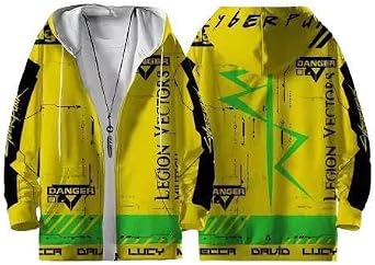 Cyberpunk Edge Runners Hoodie, Impression Hoodie, Long Sleeve, Lucy Rebecca Lucy Jacket, Coat, Mens, Womens, Sweatshirt, Hooded, Fashion, Casual, Sportswear, Anime Surroundings, Goods