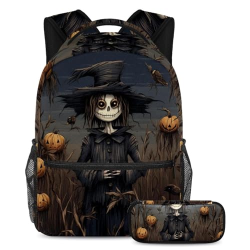 Sac à dos enfant Halloween épouvantail pour la rentrée des classes