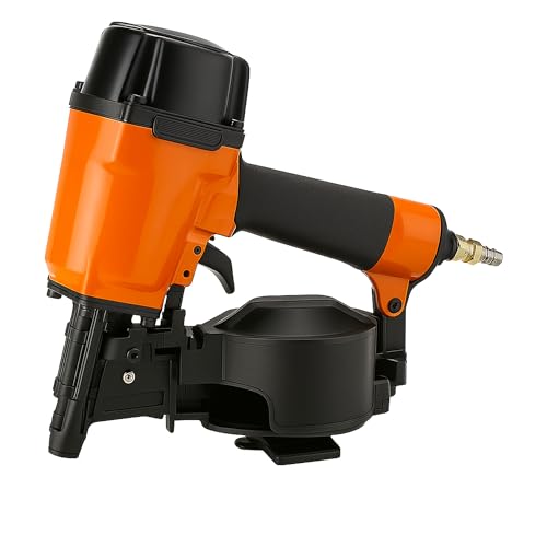 Heavy-Duty 15° Coil Roofing Nailer – All-Metal Body, Tool-Free Depth Adjust, Switchable Trigger, 120-Nail Capacity, Fits Roofing Applications, Compatible with Pierce Nailers