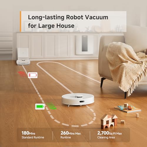 Robot Vacuum with Self-Emptying Station