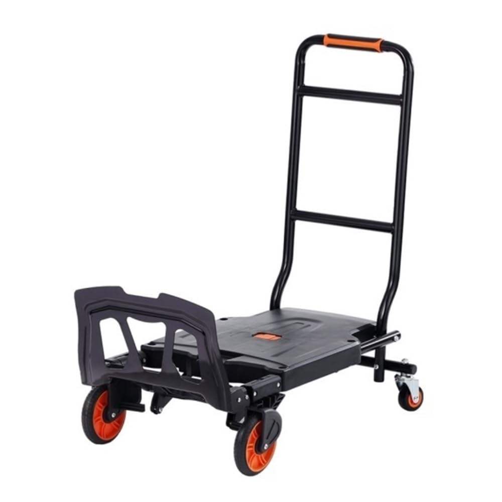 Handcart 300 lbs Folding Aluminum Hand Truck, Lightweight Telescoping Platform Dolly