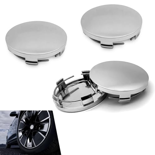 getfay 4 PCS Car Hub Center Fixed Protective Cover, ABS + Steel Ring Shaped Anti-Rust Snap-on Installation Hub Decorative Cover, Replacement Modified Accessories, Suitable for Most Cars (Silver)