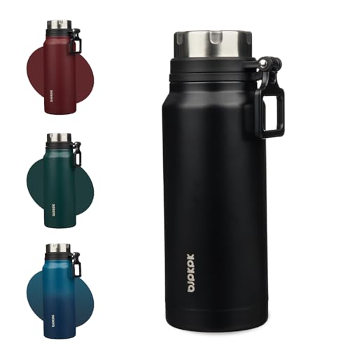 Image of BJPKPK 32oz Large Insulated Water Bottle with Handle, Stainless Steel | Leak-Proof BPA-Free Large Water Bottle, Stainless Steel Vacuum Insulated Bottle for Gym, Work, Outdoor & Everyday Use