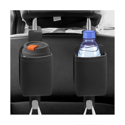 Portavasos para asiento de carro 2 piezas negro miniatura 1