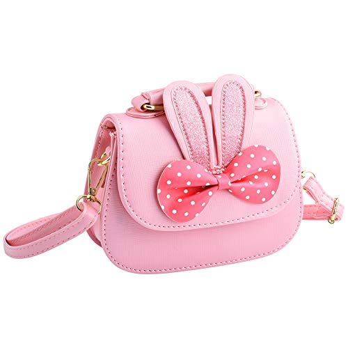 INSOUR Borsa a Tracolla Bambina, Borsetta da Bambina con Regolabile Messenger Tracolla per Bambini, Bambini in Età Prescolare (Rosa)