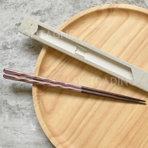 民藝箸 かさね 先細箸 23cm 一膳 日本製 食洗機対応 先が細い 細身 箸 滑り止め 大人 女性 男性 引越 御祝 プレゼント おしゃれ (撫子色-ピンク)