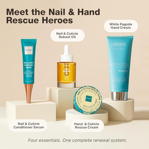 Onsen Hand & Cuticle Rescue Cream | Organic Nail Strengthener & Balm | Dry, Cracked Hands, Elbows & Feet | Shea Butter, Tsubaki & Jojoba Oil | Nail Repair & Growth, Vegan - 1 Pack (0.88 oz) - Thumbnail 7