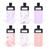 Picture of ASEVAT 3 oz 6pack Leak Proof Empty Squeeze Pouches Refillable Travel Size Containers Liquid Pouch Cosmetic Container TSA Approved Bag