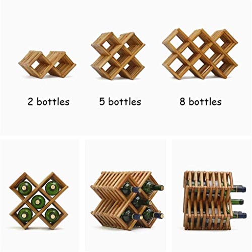 Soporte para botellas de vino de madera tamaño C miniatura 3