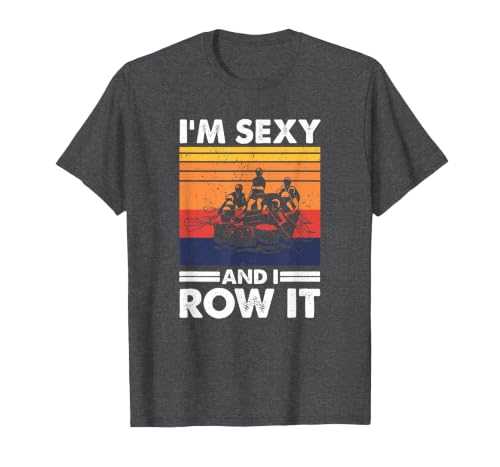 Funny Water Sports Whitewater Rafting T-Shirt, Men, Dark Heather Grey, Medium