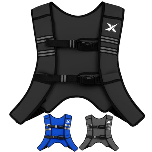 XN8 - Chaleco de peso ajustable de 8 kg y 10 kg, de neopreno, para correr, entrenar, correr, caminar, gimnasio, entrenamiento de fuerza (negro, 3,5 kg)