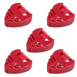 sourcing map Guitare Médiator Support Plastique Forme Cœur Rouge pour Guitare, Basse, Ukulélé avec Adhésif Retour et… - Les Beatles, Paul McCartney, John Lennon, RIngo Starr, George Harrison